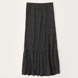 Abercrombie & Fitch Black Polka Dot Midi Skirt & Tank (SET!!)
